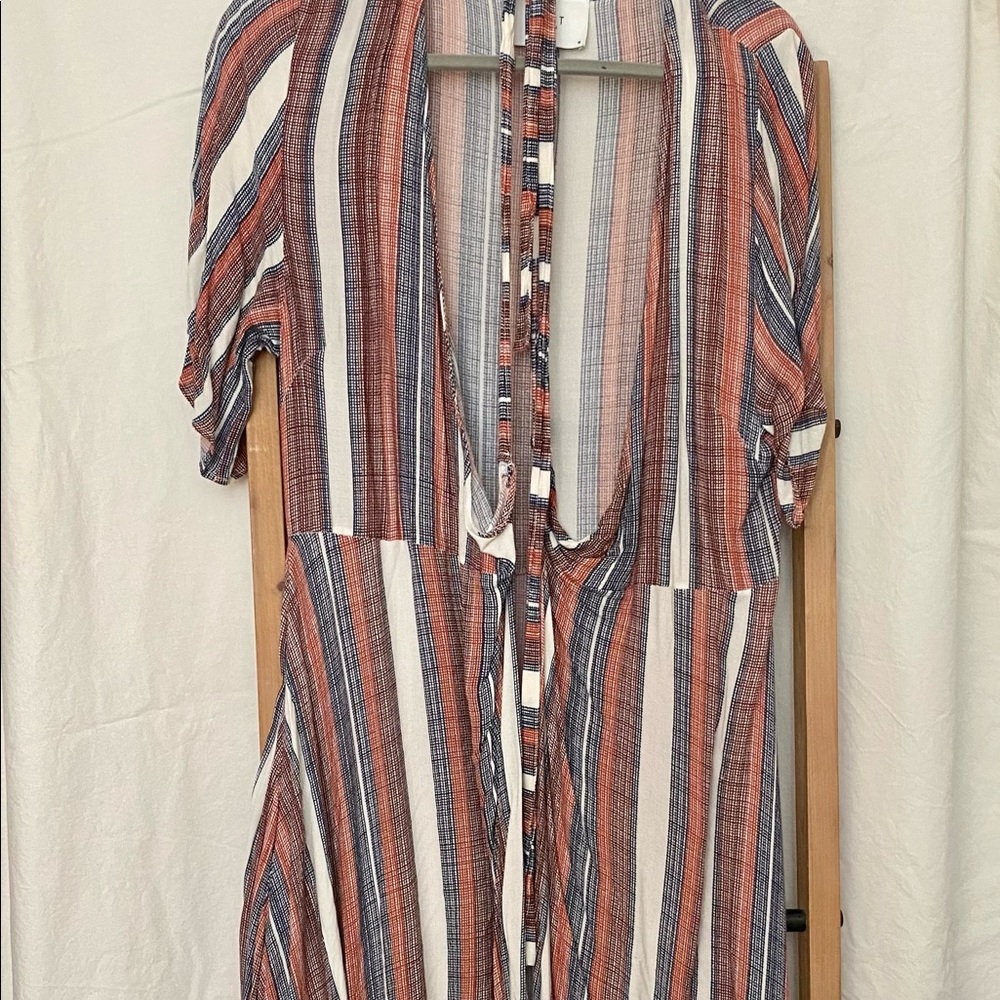 Striped wrap dress. Just Female size Medium